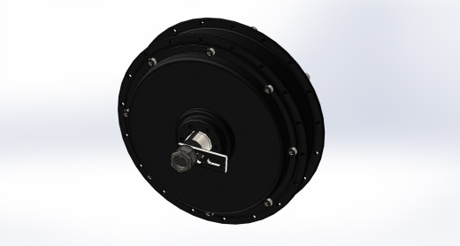 QS205轮毂电机的实际尺寸缩略图